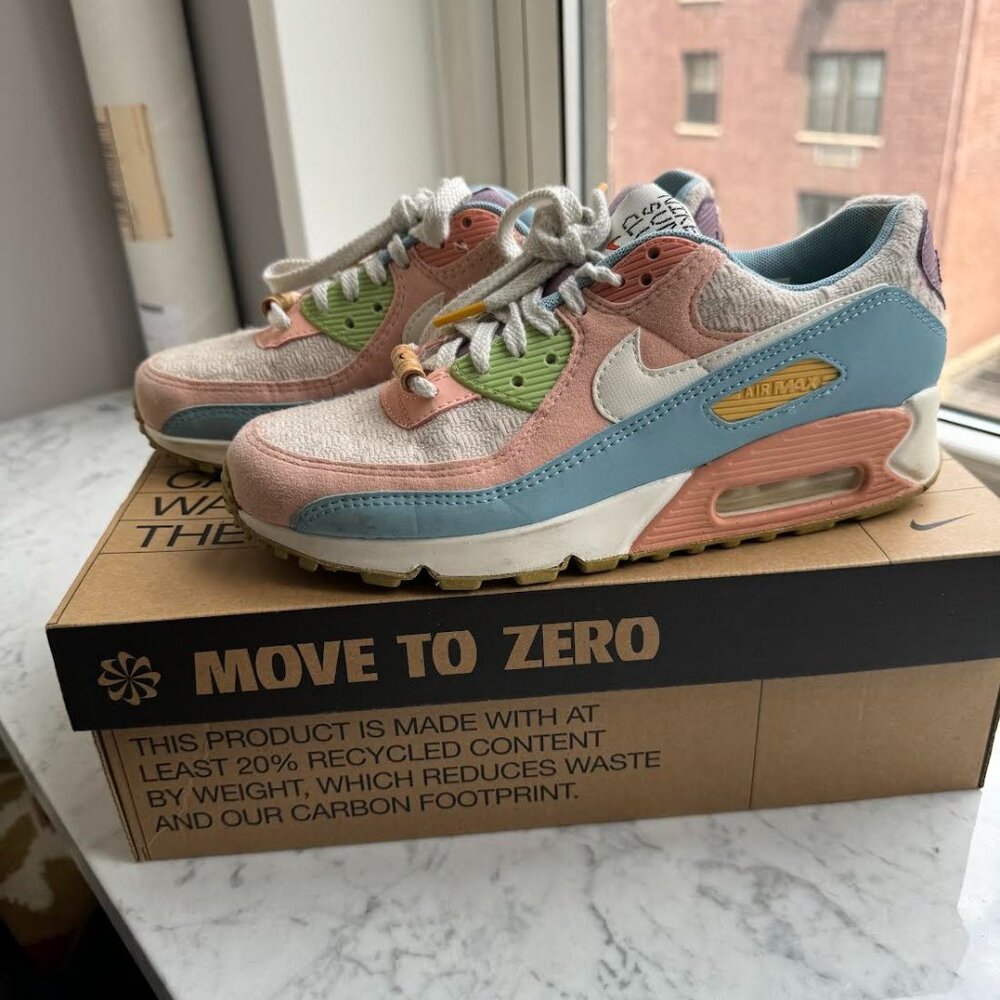 Nike Air Max 90 Pink Blue Green Sneakers